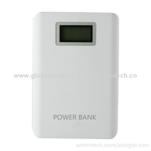 Dual USB Port Power Bank with Digital Display, LED Light and High Capacity